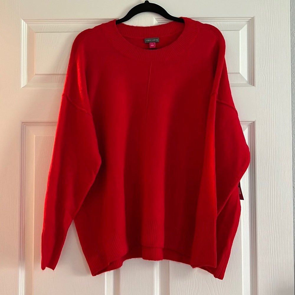 Vince Camuto Red Sweater L